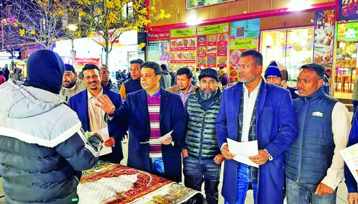 যুক্তরাষ্ট্র যুবদলের উদ্যোগে ৩১ দফার লিফলেট বিতরণ