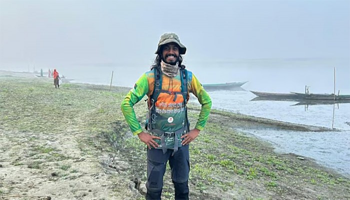 ১৮ দিনে ৬৩০ কিলোমিটার পথ হেঁটে পাড়ি দিলেন মাসফিকুল